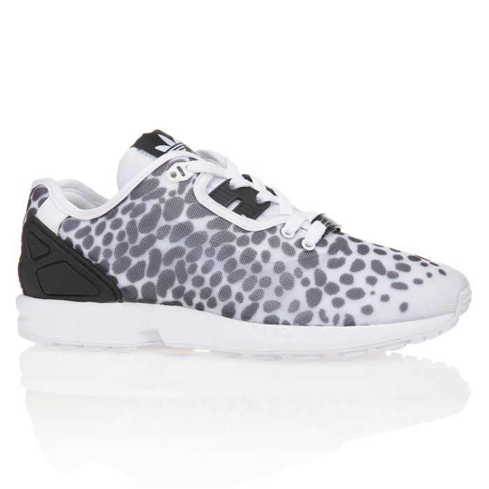 baskets femme adidas zx flux noir leopard blanc